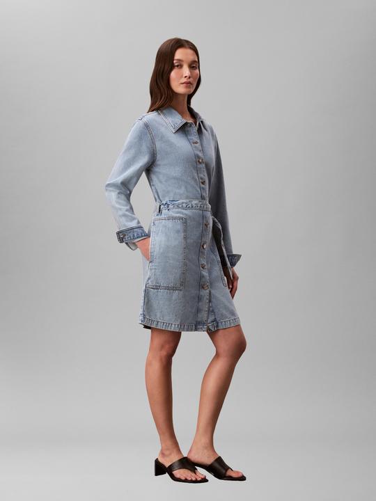 Image du produit Calvin Klein Robe courte en jean ceinturée (M)