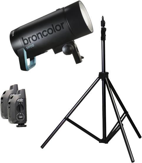 Actual product image Broncolor Siros 400 incl. Pocketwizard set and tripod