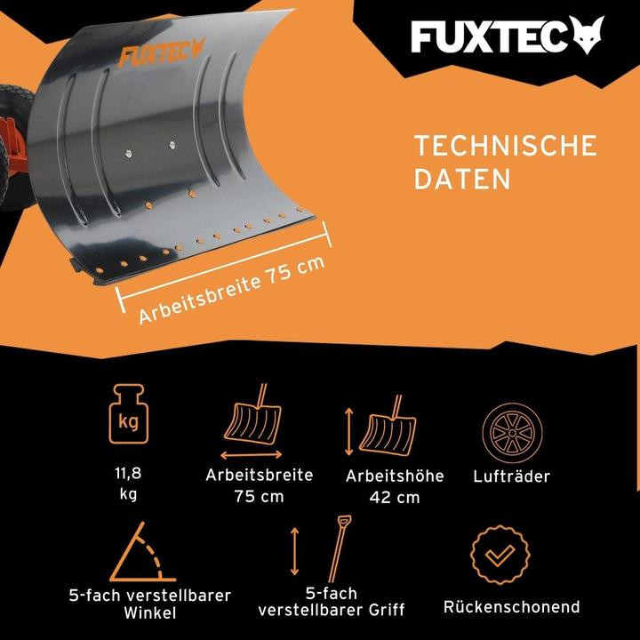 Produktbild Fuxtec Schneeschaufel mit Räder