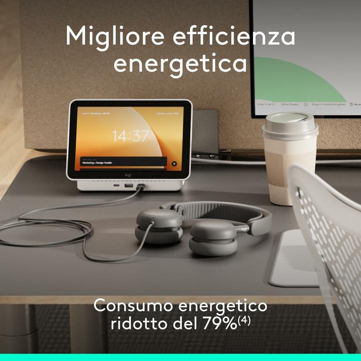 Actual product image Logitech 981-001498, Wireless, Graphite (Cable, Wireless, USB-C, Zoom)