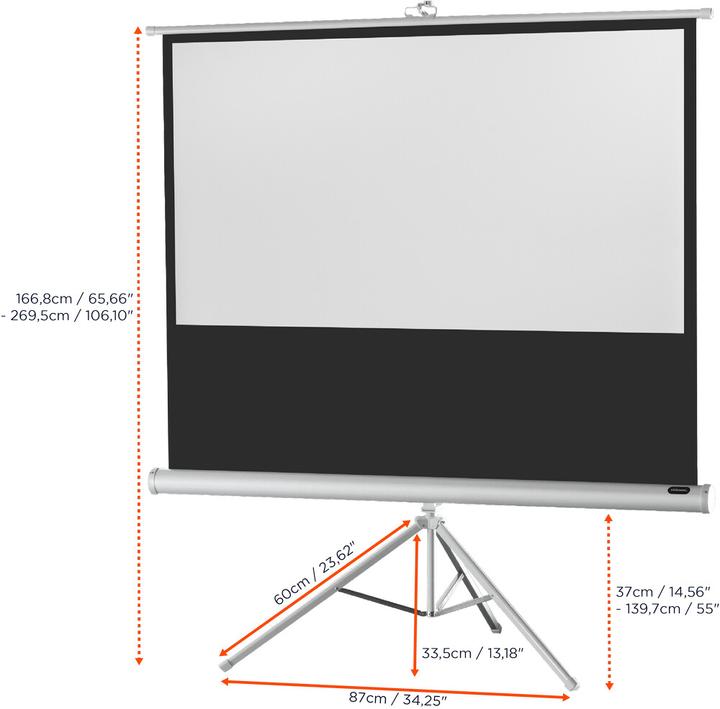 Productafbeelding Celexon Economy statiefscherm - Projectiescherm met statief - 153 cm (60") (60", 16:9)