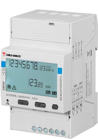 Carlo Gavazzi 3-Phasen-Netzanalysatoren 120... 415V IP40 6 A EM530