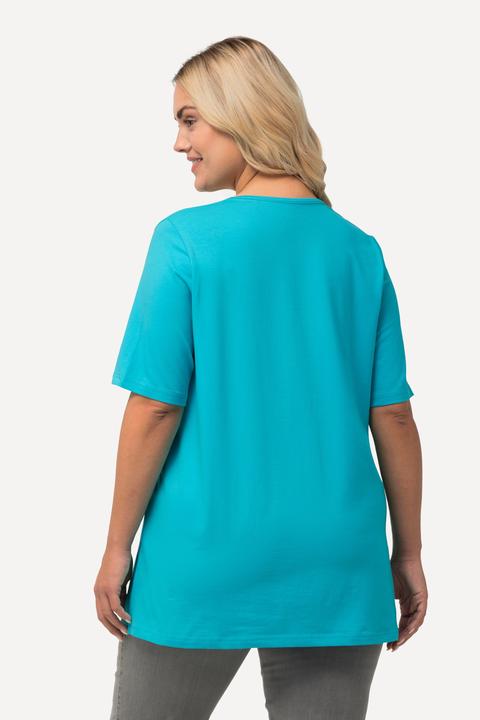 Image du produit Ulla Popken T-shirt à manches courtes et col carré. Coupe évasée (42, 44)