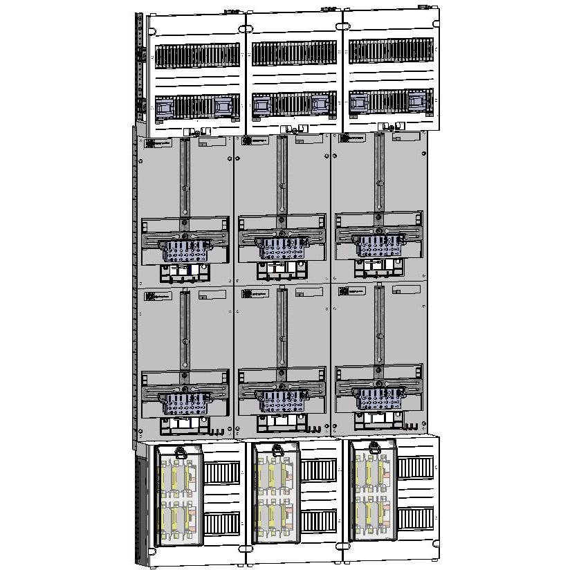 ABN, Verteilerschrank Zubehör, Zählerplatz 3Pkt 6Z NH00 mit sHS/ZSK Z39960