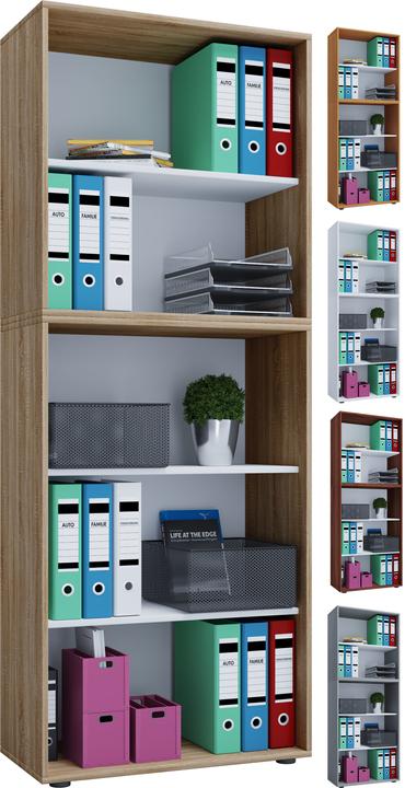 Actual product image VCM Wood office cabinet filing rack Lona 5 compartments (70 x 40 x 184 cm)