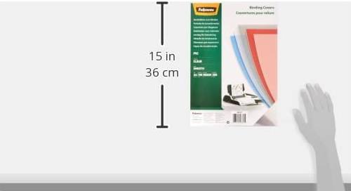 Actual product image Fellowes PVC cover sheets (A4, 200 micron)