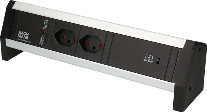 Image du produit Bachmann Multiprise de table DESK 1, 2x T13, 1x USB C (2 x, Type 13, USB-A, USB-C)