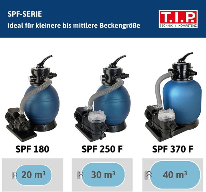 Produktbild T.I.P. Sandfilteranlage Sandfilter Schwimmbadpumpe SPF 250 F