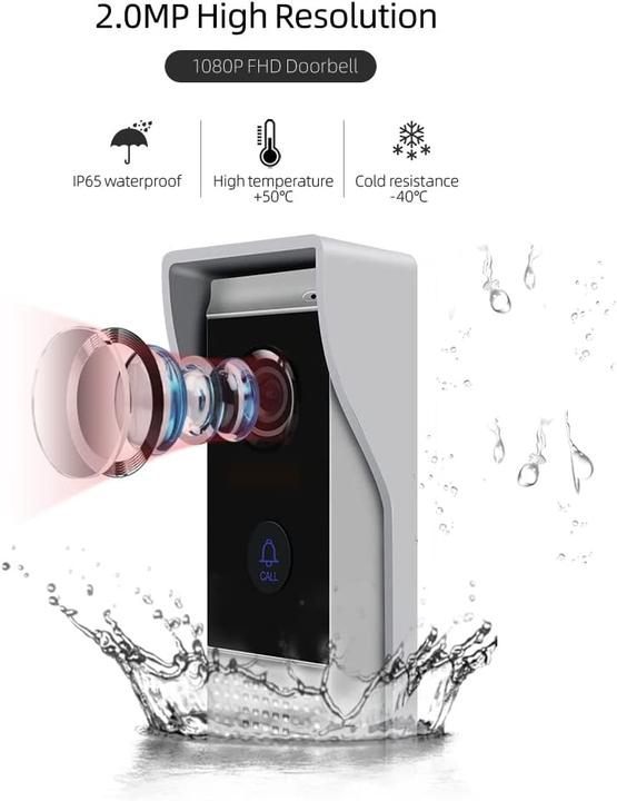 Actual product image JeaTone WiFi video door intercom system