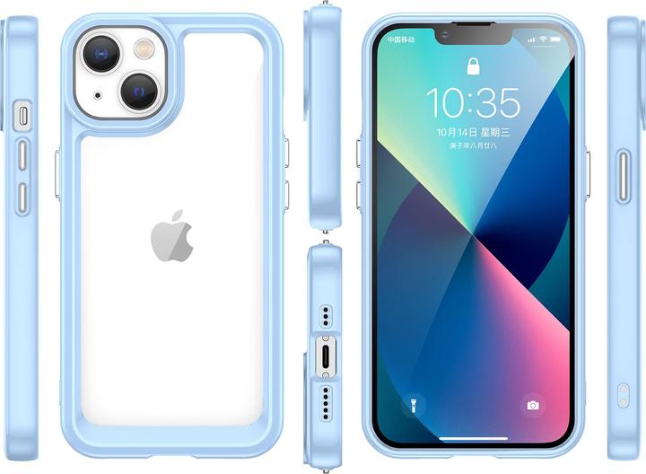 Immagine prodotto Hurtel Outer Space Case iPhone 14 Plus cover rigida con cornice in gel blu (Apple iPhone 14 Plus)