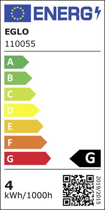 Label énergétique EGLO LED paere E27 St64 4W 270Lm 2200K (E27, 4 W, 270 lm, 1 x, G)