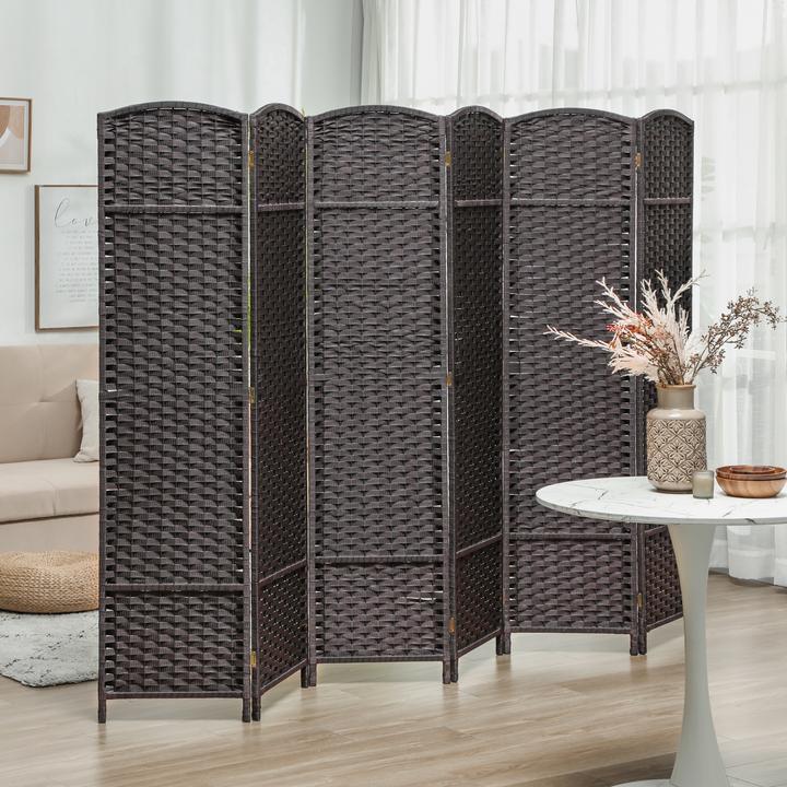 Actual product image Homcom Paravent Polypropylen, Kiefernholz Braun