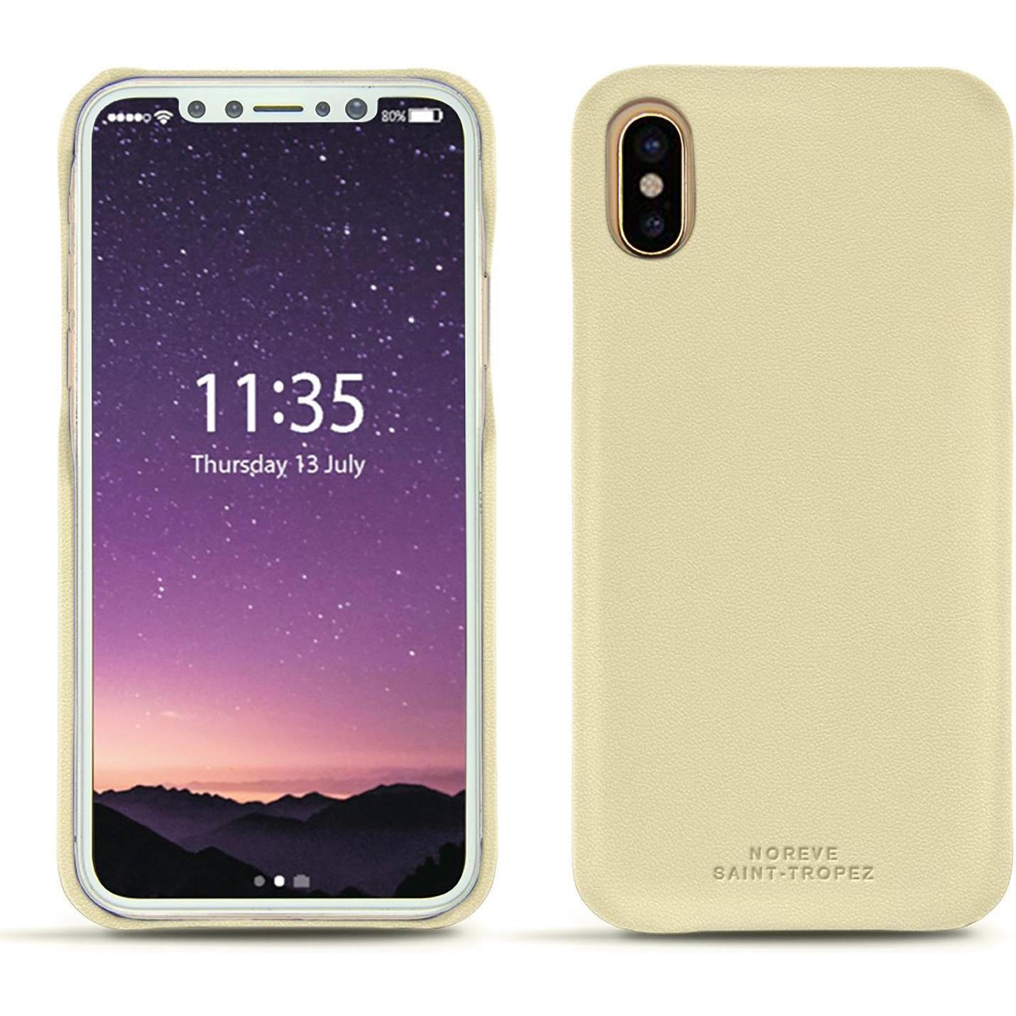 Thumbnail - Noreve Lederschutzhülle (Apple iPhone XS), Smartphone Hülle, Beige