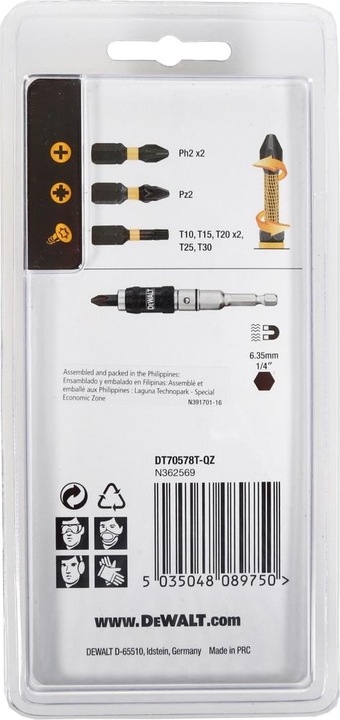 Actual product image DeWalt BitSet (T30, T25, T10)