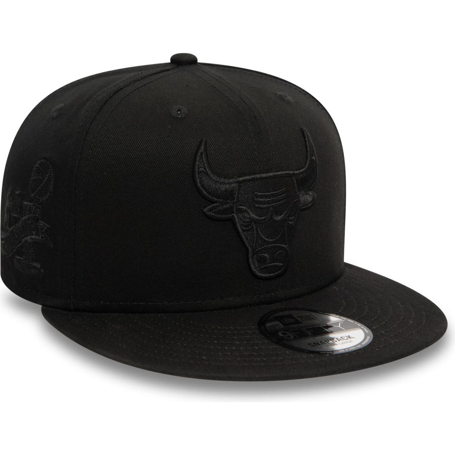 New Era, Herren, Cap, 9Fifty Snapback Cap - TONAL Chicago Bulls - S/M, Schwarz, (M)