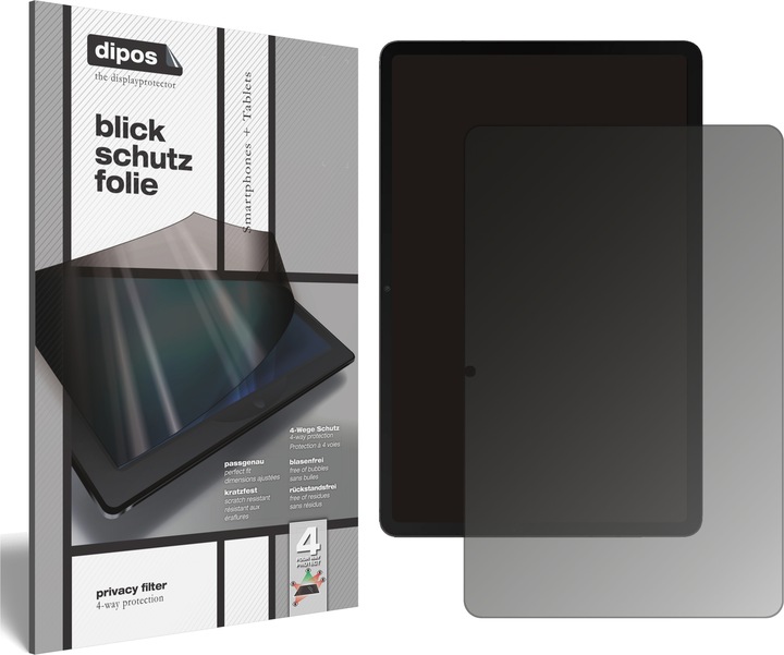 Dipos Blickschutzfolie 4-Way Privacy (1 Stück, Galaxy Tab S8)