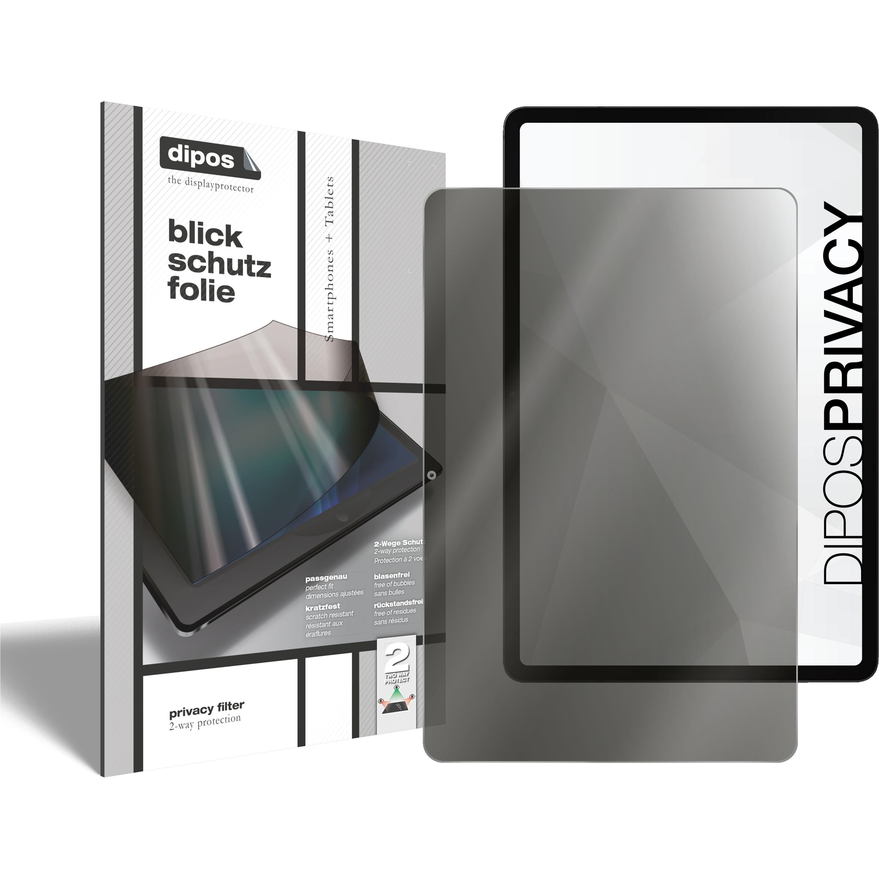 Dipos Blickschutzfolie 2-Way Anti-Shock (1 Stück, Galaxy Tab S8), Tablet Schutzfolie