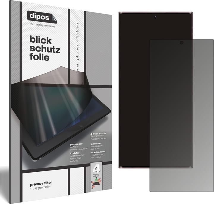 Dipos Blickschutzfolie 4-Way Privacy (1 Stk., Samsung Galaxy S22 Ultra)