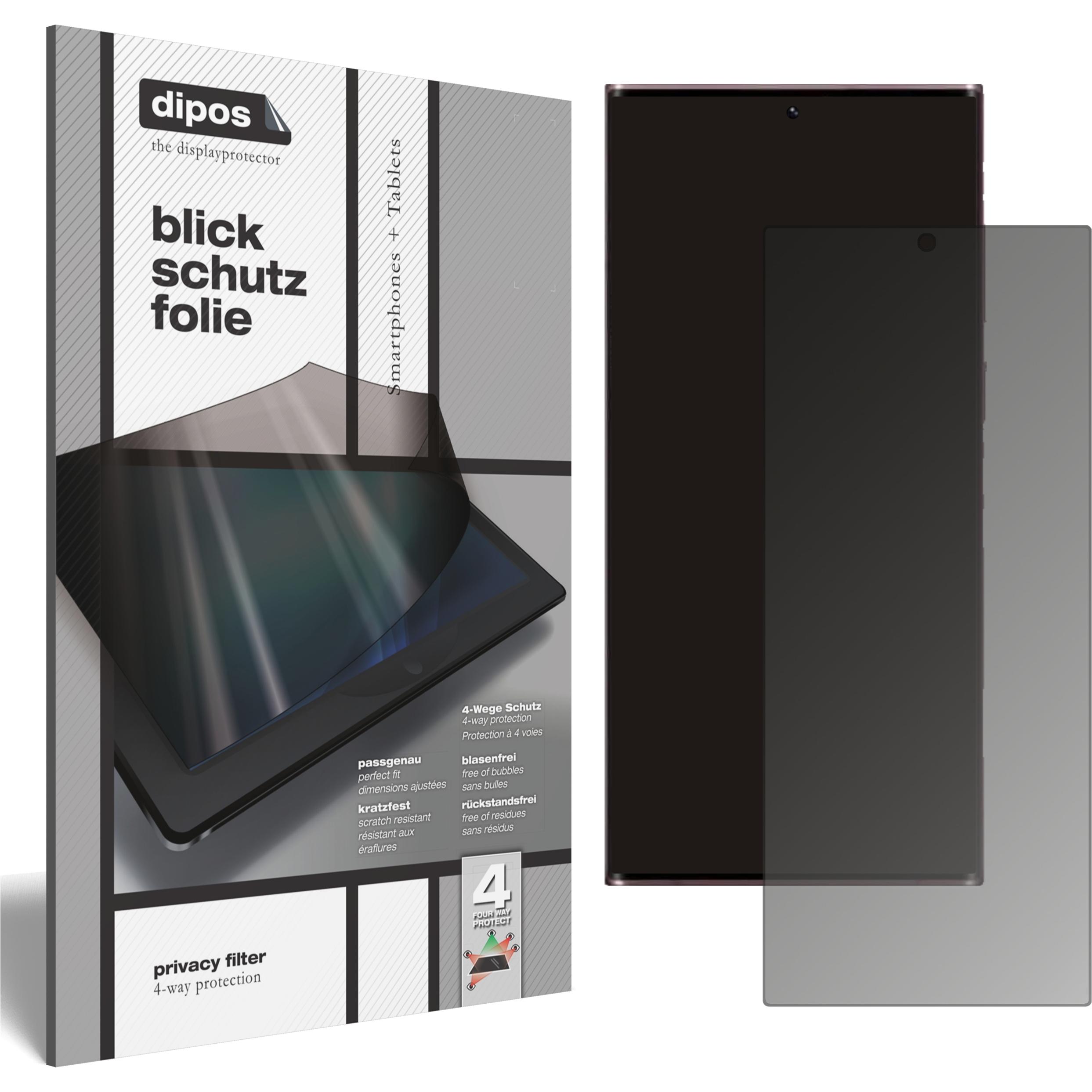 Dipos Blickschutzfolie 4-Way Privacy (1 Stück, Samsung Galaxy S21), Smartphone Schutzfolie, Transparent
