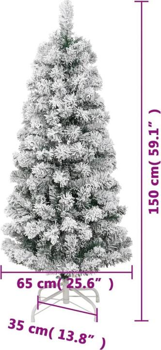 Produktbild vidaXL künstlicher klappbarer Weihnachtsbaum (150 cm)
