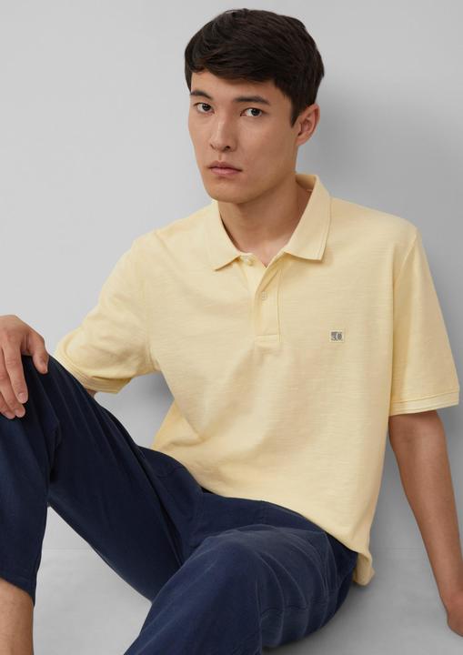 Actual product image S.Oliver Polo-Shirt Poloshirt mit kleinem Labelpatch und Flammgarnstruktur (XXL)