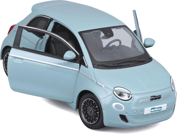 Produktbild Bburago Fiat 500e 1/24 blau