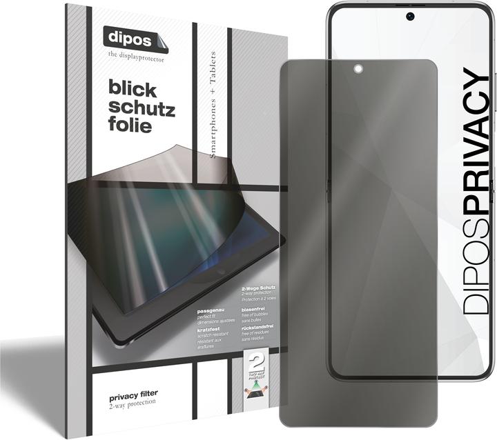 Dipos Blickschutzfolie 2-Way Anti-Shock (2 Stück, Huawei P50 Pocket)