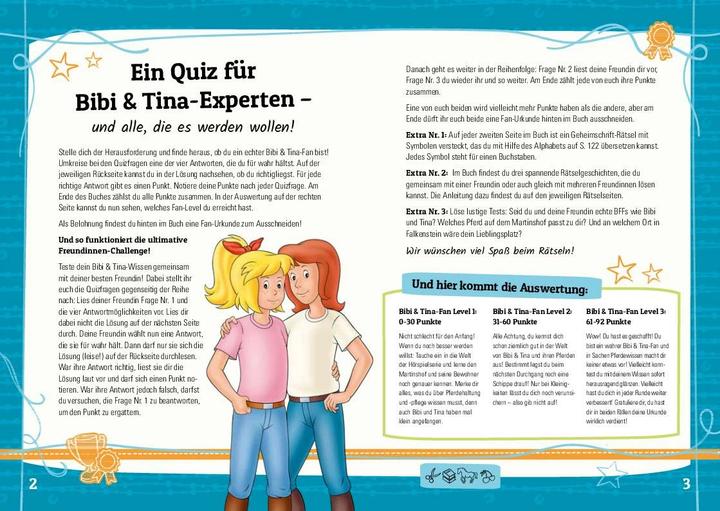 Actual product image Bibi & Tina - Das Quiz für Fans (German, Schwager & Steinlein Publishing House, Svenja Dieken, 2022)