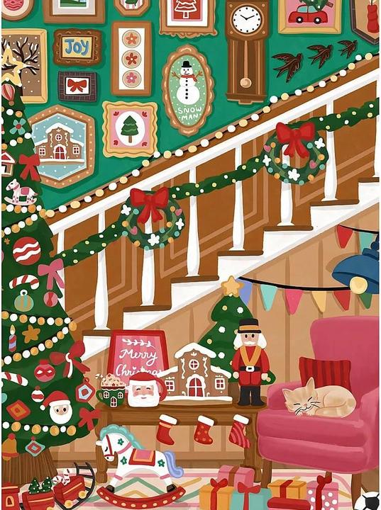 Image du produit Pieces & Peace Mini Puzzle - Escalier de Noël (96 pièces)