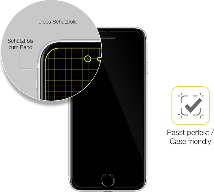 Actual product image Dipos Screen Protector Full-Cover 3D (2 Piece, Apple iPhone SE (3rd Gen))