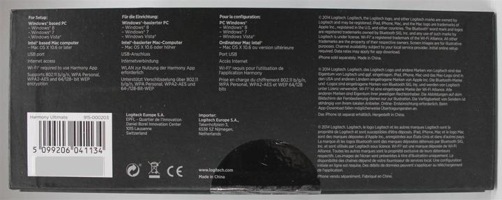 Image du produit Logitech Harmony Ultimate (Télécommande universelle, Infrarouge)