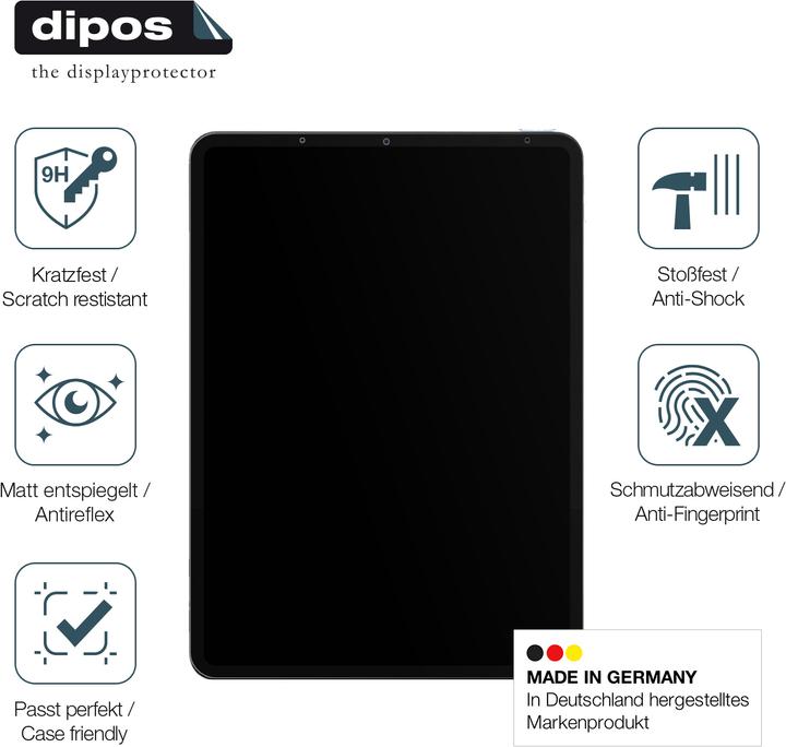 Image du produit Dipos Film de Protection d’écran Anti-Shock (2 pièce(s), IPad Air (2022))