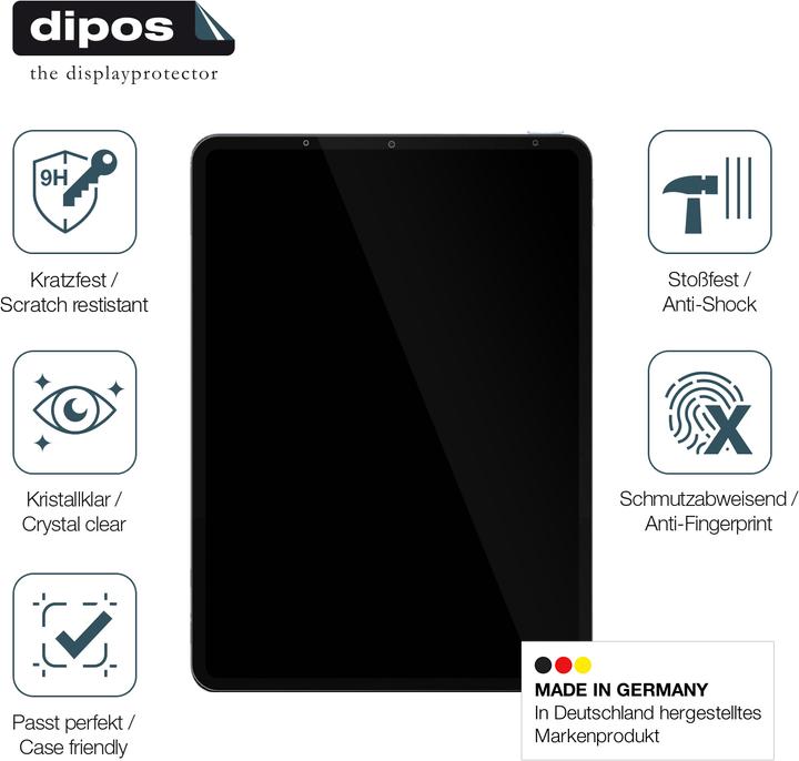 Produktbild Dipos Displayschutz Anti-Shock (2 Stück, IPad Air (2022))