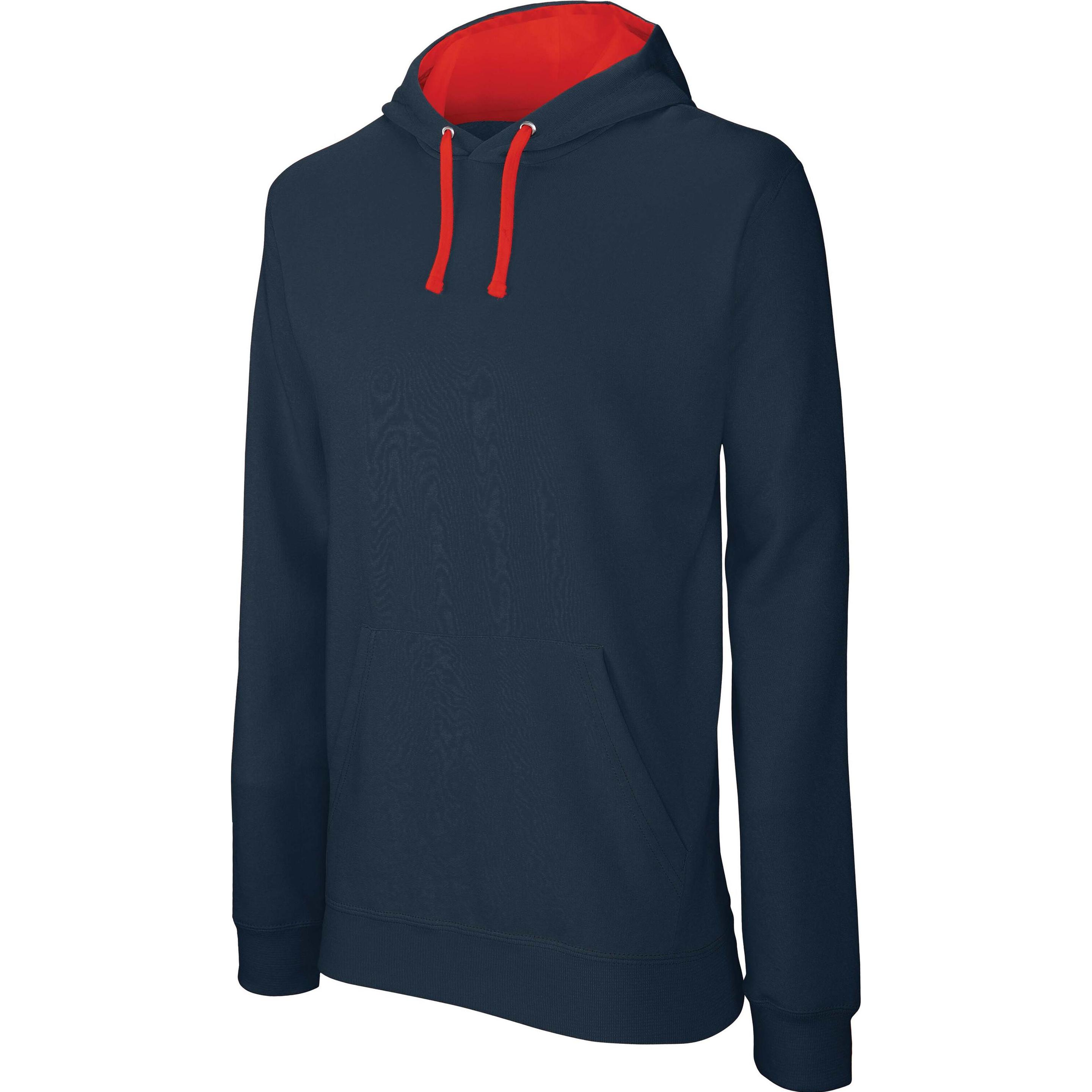Kariban, Herren, Pullover, Contrastée, Blau, (XS)