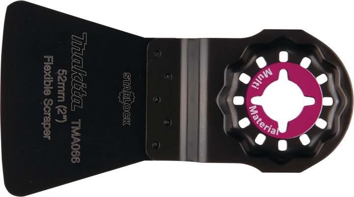 Produktbild Makita B-64995 MULTITOOL Schabaufsatz 52mm FLEXIBEL TMA066 HCS, STARLOCK, Für Ziegel, Fliesen, Spachtelmas