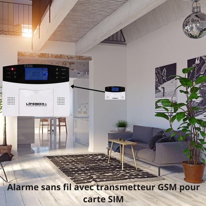 Image du produit LifeBox Kit d'alarme GSM sans fil avec caméra connectée et immunité animale