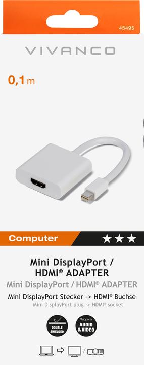 Image du produit Vivanco Mini Display Port vers (HDMI, 10 cm)