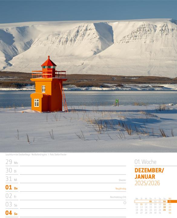 Immagine prodotto Island - Die Insel aus Feuer und Eis - Wochenplaner Kalender 2026 (25 x 33 cm)
