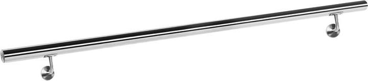 Actual product image Wiltec Handrail set wall bracket handrail 120cm bracket stair grab rail stainless steel V2A (Stainless steel)