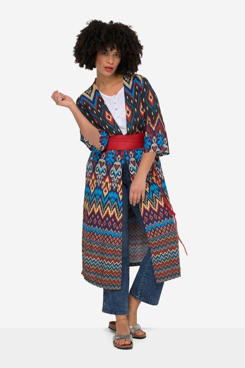 Produktbild Angel of Style Kimono, grafischer Druck, offene Form, weite 3/4-Ärmel (48)