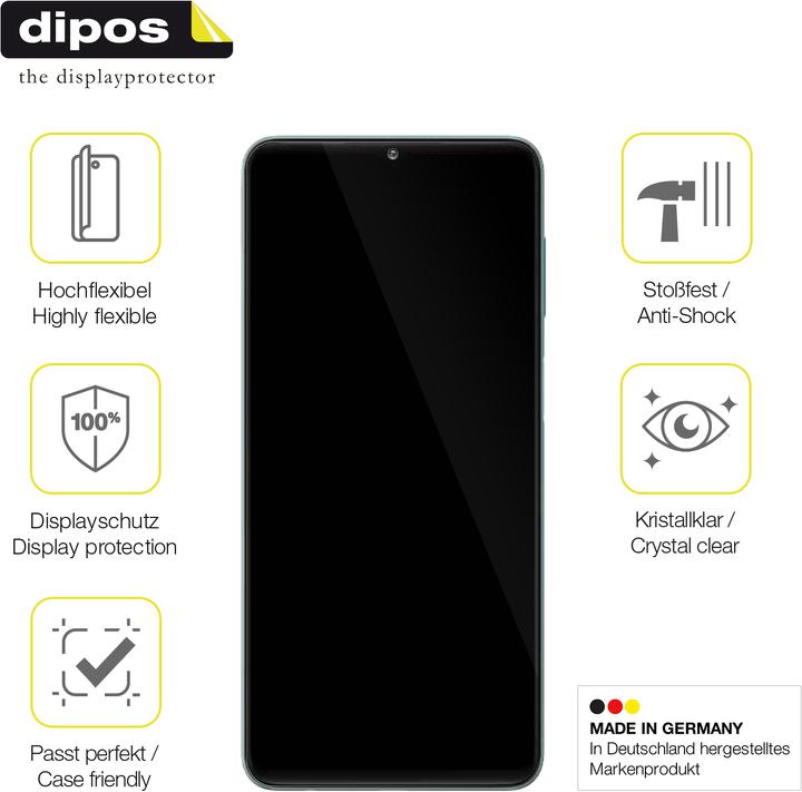 Produktbild Dipos Displayschutzfolie Full-Cover 3D (2 Stk., Samsung Galaxy F23 5G)