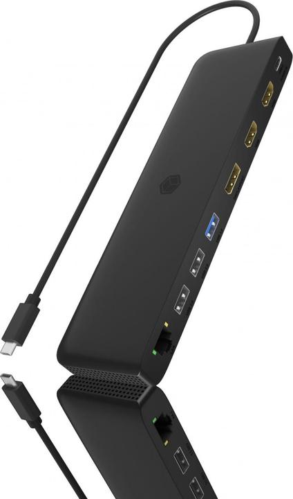 Produktbild Icy Box DockingStation mit 11-in-Anschlüssen dreifacher Videoausgabe,IB-DK2116-C (USB-C, 8 Ports)