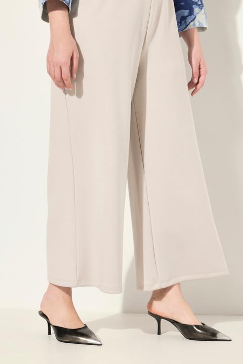 Immagine prodotto Ulla Popken Culottes di jersey con taglio della gamba ampio e lungo fino al polpaccio e cintura elastica (46, 48)
