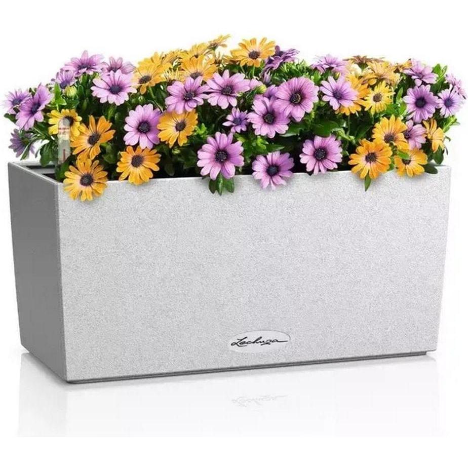 Lechuza, Vaso da fiori, BALCONERA Stone 40 Weiss (19 x 40 x 19 cm)