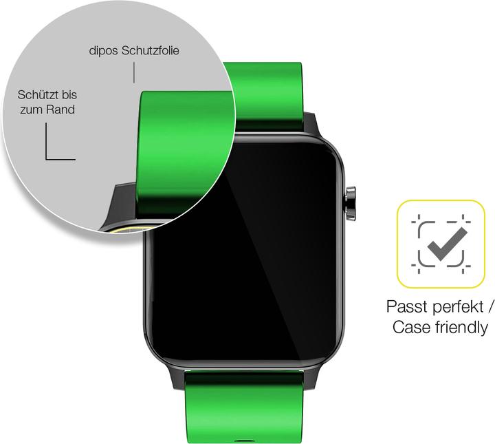 Produktbild Dipos Displayschutzfolie Full-Cover 3D (Judneer 1,4 Zoll Smartwatch)