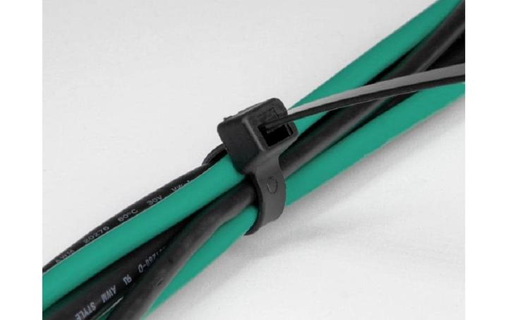 Actual product image Delock Cable tie with high tensile strength L 300 x W 4.8 mm black 100 pieces (Velcro cable ties, 200 mm, 100 pcs.)