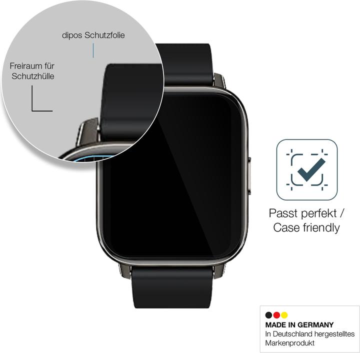 Produktbild Dipos Displayschutz Anti-Shock (Rinsmola  1,69 Zoll Smartwatch)