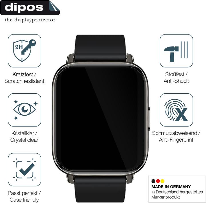 Produktbild Dipos Displayschutz Anti-Shock (Rinsmola  1,69 Zoll Smartwatch)