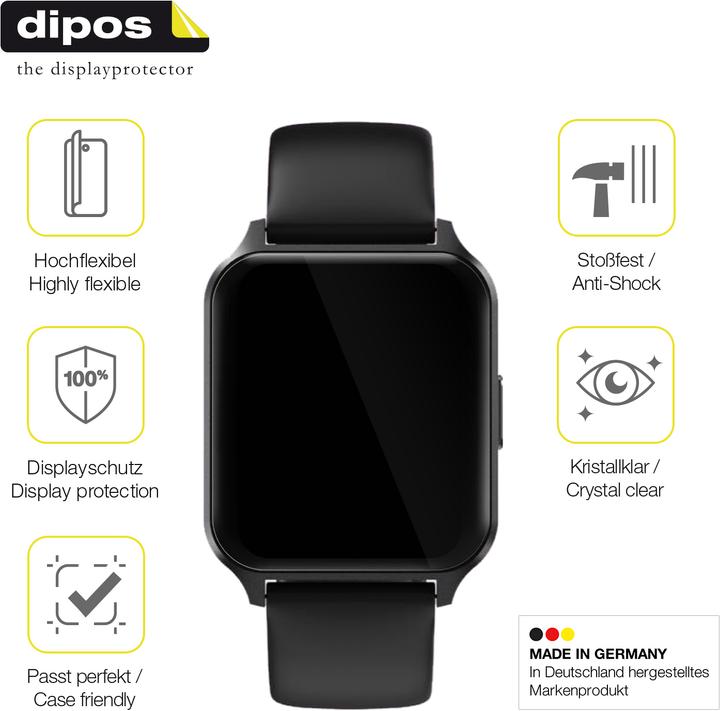 Image du produit Dipos Film de Protection d’écran Full-Cover 3D (Touchelex 1,52 pouces Smartwatch)