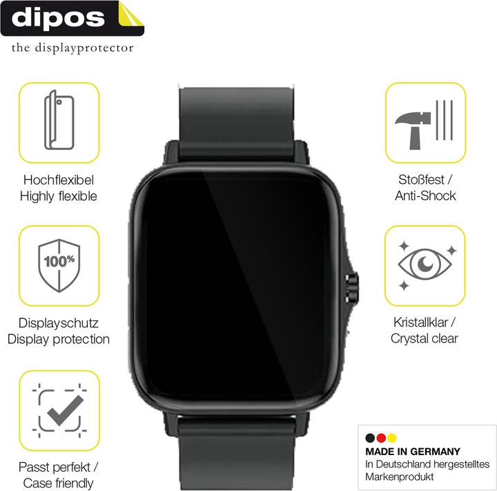 Produktbild Dipos Displayschutzfolie Full-Cover 3D (Kaseemi 1,7 Zoll Smartwatch)